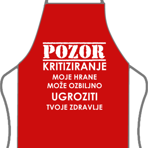 Pozor,kritiziranje moje hrane