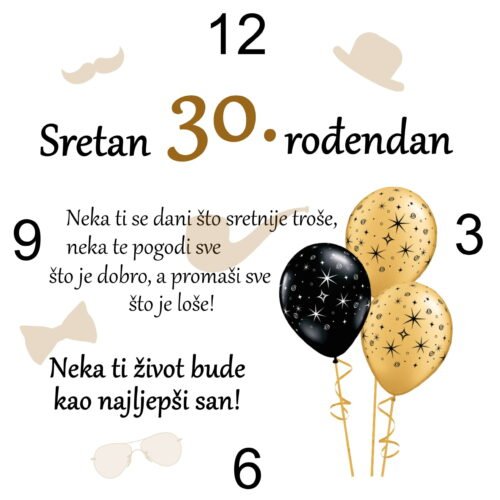 Sretan rođendan zlatno 30