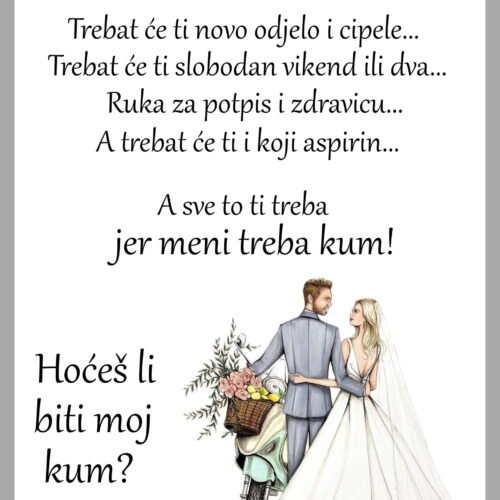 Hoćeš li biti moj kum?