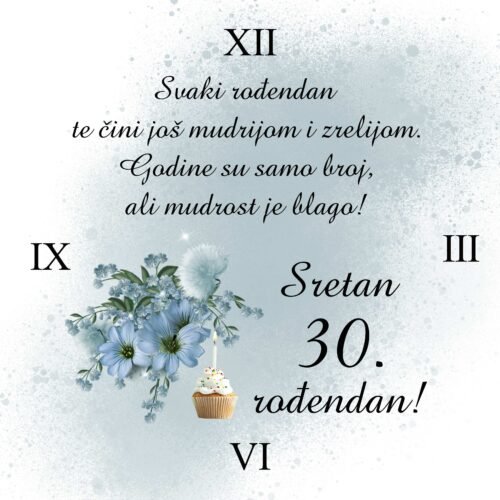 Sretan rođendan – plavo 30