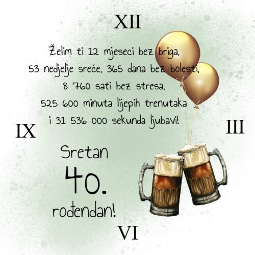 Sretan rođendan – pivo 40