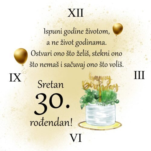 Sretan rođendan – zlatno 30