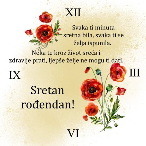 Sretan rođendan – crveno