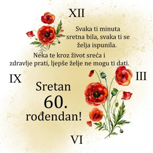 Sretan rođendan – crveno 60