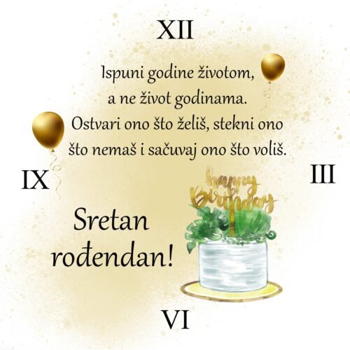 Sretan rođendan – zlatno