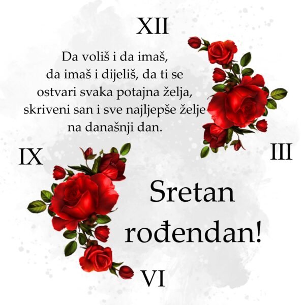 Sretan rođendan - sivo